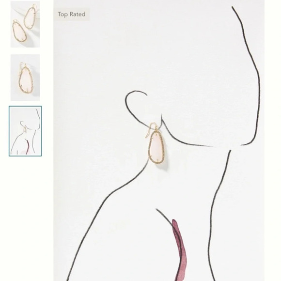Anthropologie Sola Drop
Earrings Rose Quartz elegant  sophisticated - Picture 1 of 5